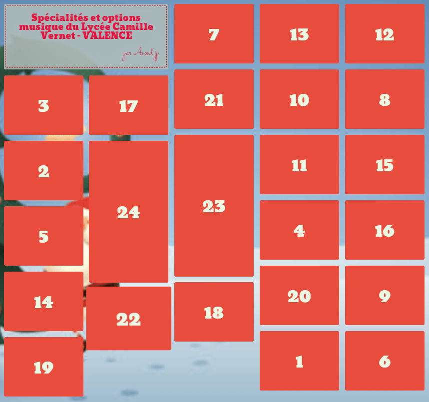 calendrier de camille vernet