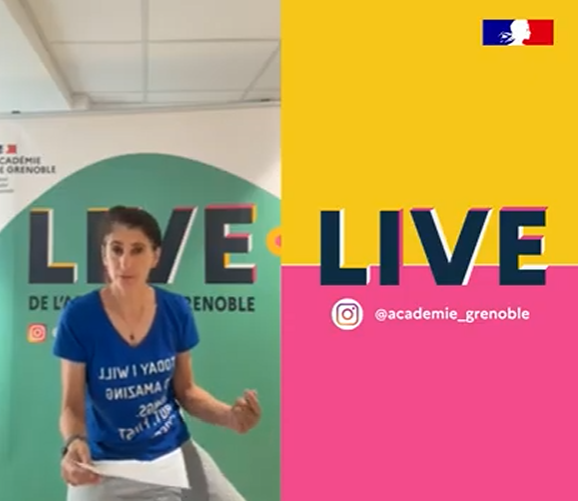 Image extraite de la vidéo du Live "Stage de seconde" avec l'animatrice Mathilde Bonora