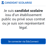 Je suis candidat scolaire issu d'un établissement public ou privé sous contrat ou je suis son représentant légal.