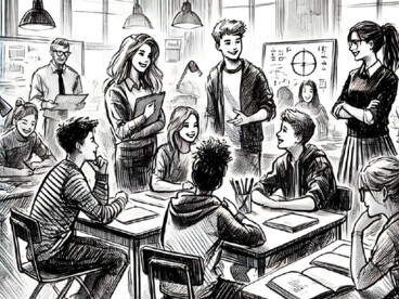 Image de jeunes en classe